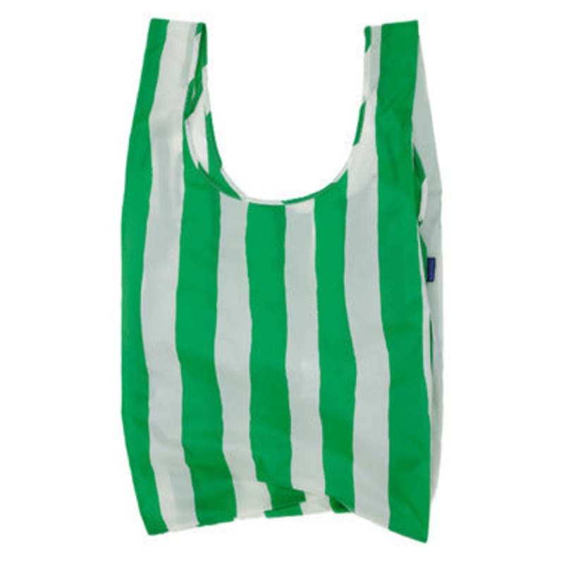 Big Baggu: Green Painted Stripe