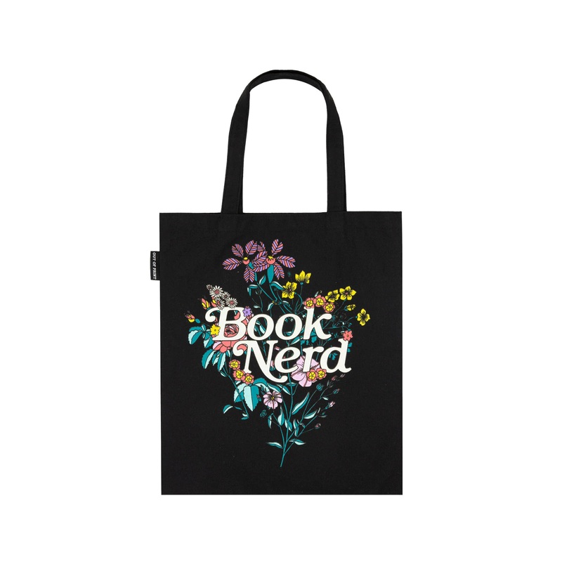 Book Nerd Floral tote bag