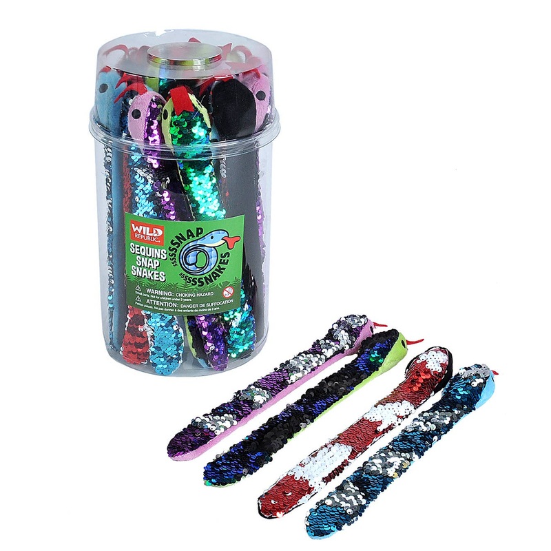 Snap Snakes Sequin Stuffed Animal 11″