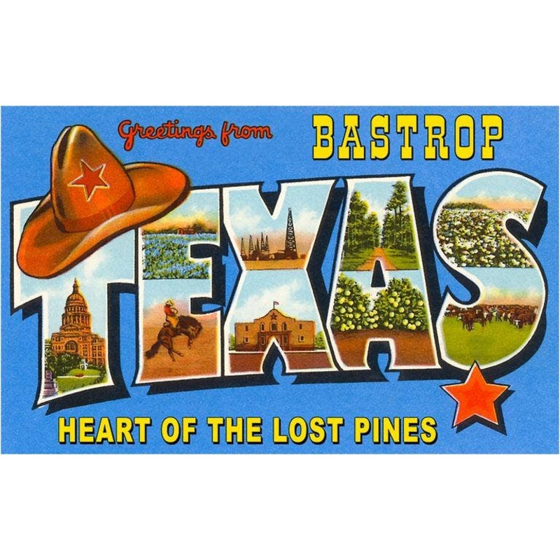 Found Image – TX-768 Greetings from Bastrop, Texas – Vintage Image, Postcard