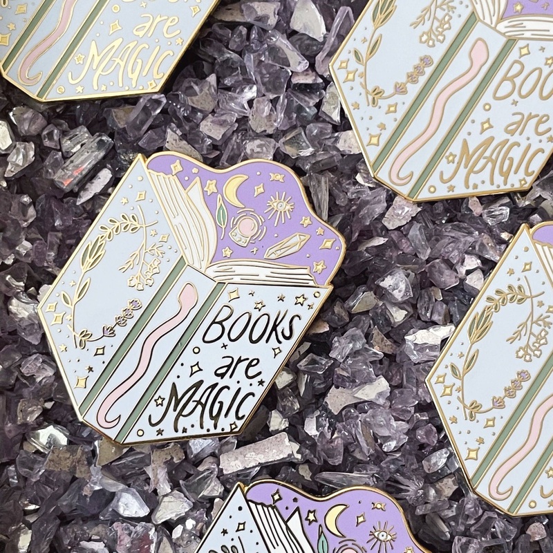 Mother of the Moon – Books Are Magic Enamel Pin