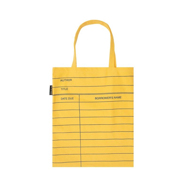 Library Card: Yellow Tote Bag
