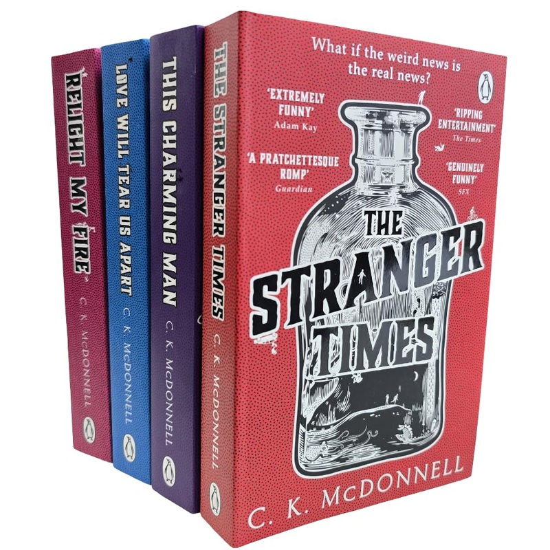 The Stranger Times Series by C. K. McDonnell 4 Books Collection Set (The Stranger Times, This Charming Man, Love Will Tear Us Apart and Relight My Fire)
