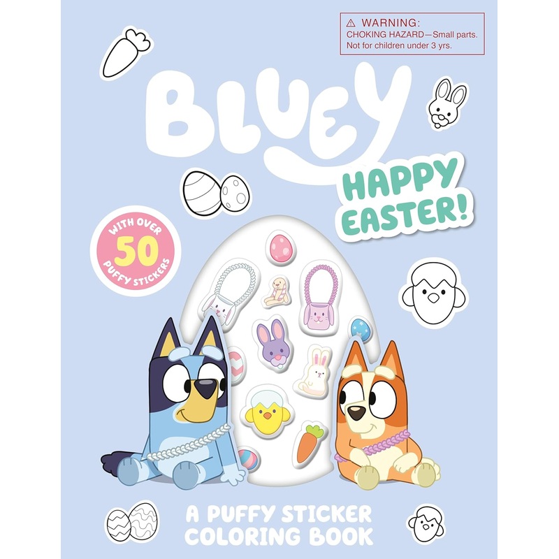 Bluey: Happy Easter! a Puffy Sticker Coloring Book: With Over 50 Puffy Stickers Paperback
