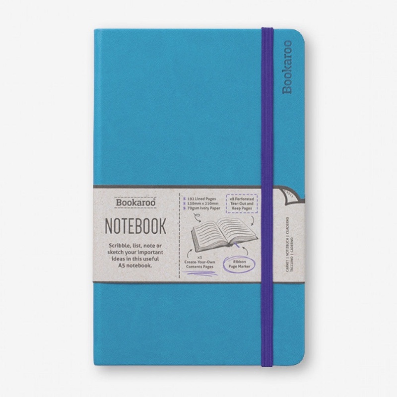 TURQUOISE – BOOKAROO A5 NOTEBOOK