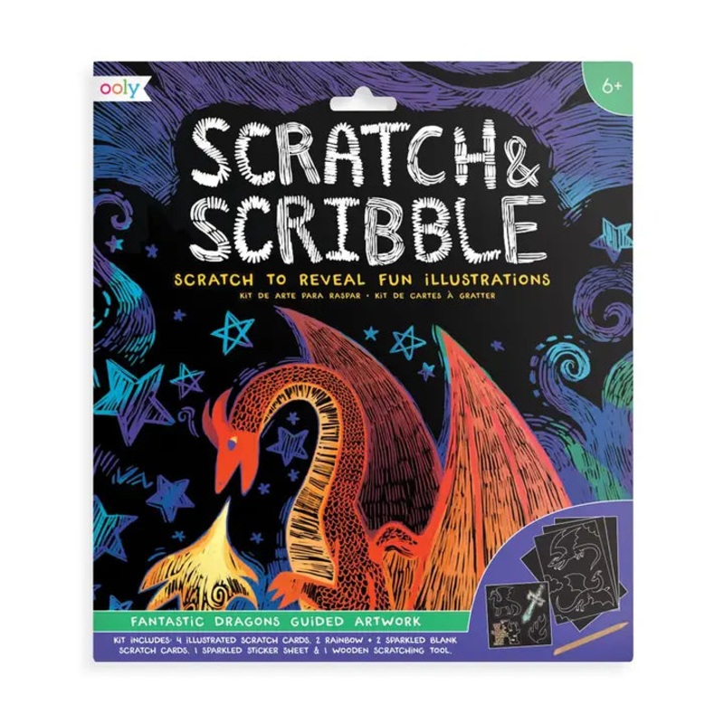Scratch & Scribble Art Kits Fantastic Dragons