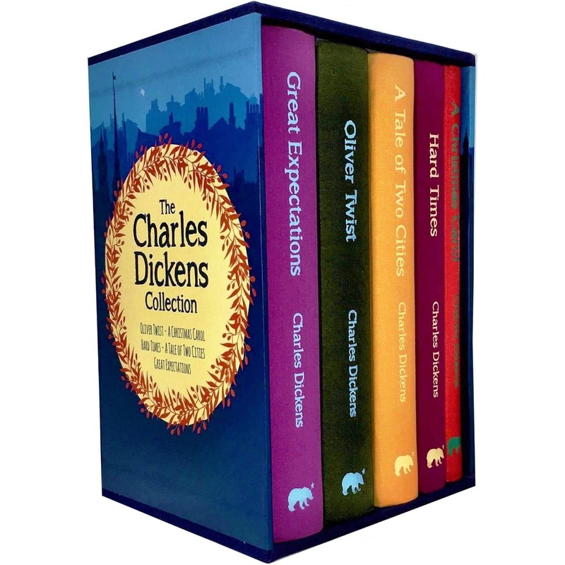 The Charles Dickens Deluxe Hardback Collection  5 Book Box Set: A Christmas Carol & Classic 19th Century British Literature, Holiday Fiction & Novels