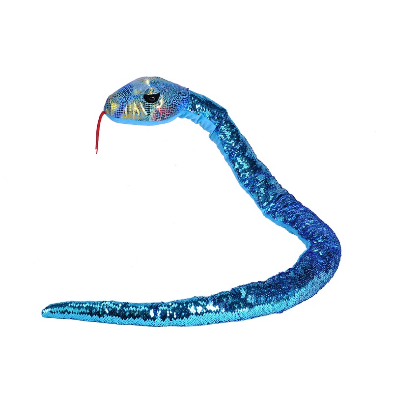 Wild Republic – Snake-Sequin Teal Purple Stuffed Animal 54″