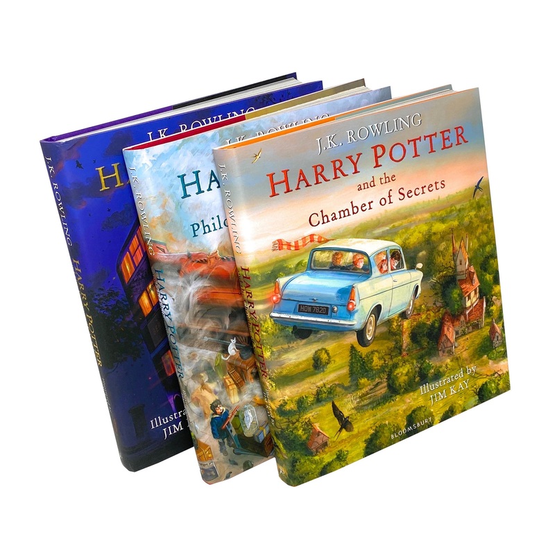 Harry Potter The Illustrated 3 Books Collection Set By J.K Rowling