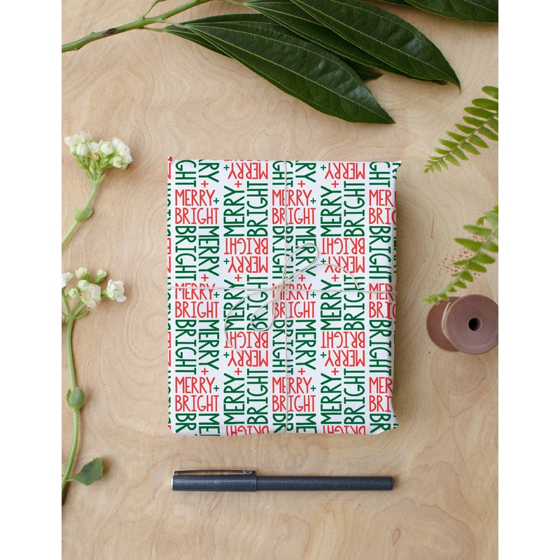 Merry + Bright Wrapping Paper