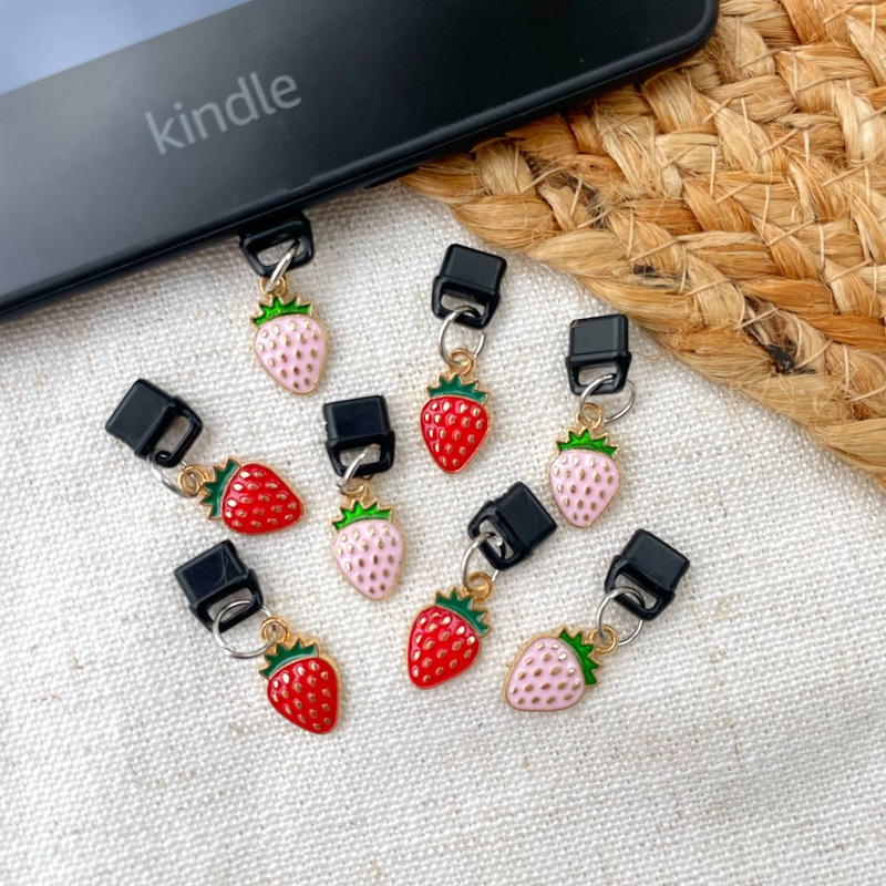 Strawberry Dust Plug Kindle Charm Red