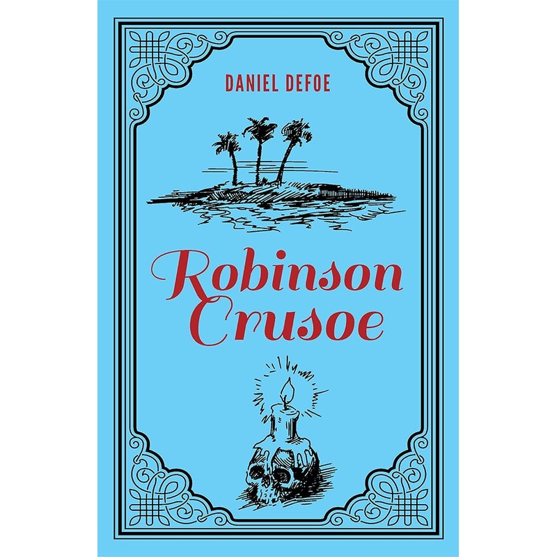 Robinson Crusoe Daniel Defoe Classic Novel, (Deserted Island Shipwreck Tale, Required Literature), Ribbon Page Marker, Perfect for Gifting
