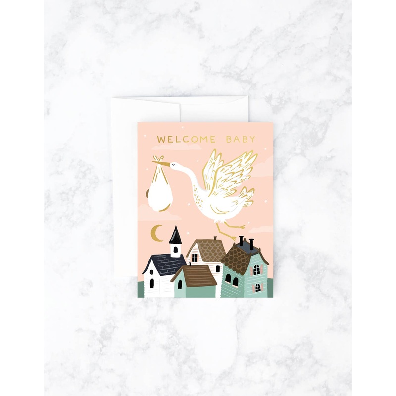 Stork Greeting Card