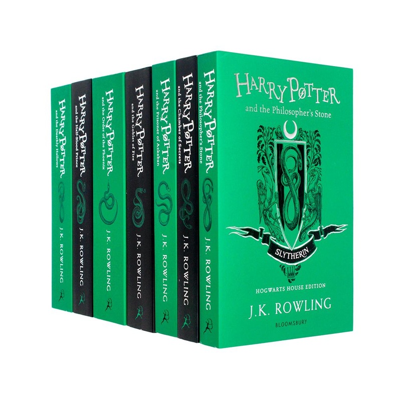 Harry Potter Slytherin House Editions Paperback Set: J.K. Rowling – 7 books Set  (No Box)
