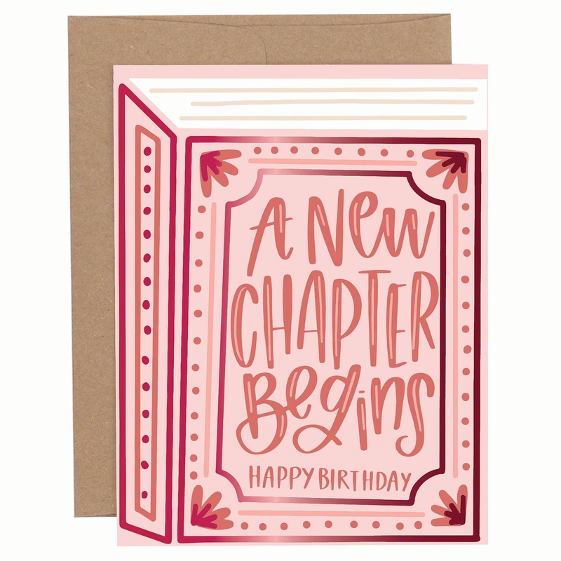 Greeting Card – A New Chapter Begins Birthday