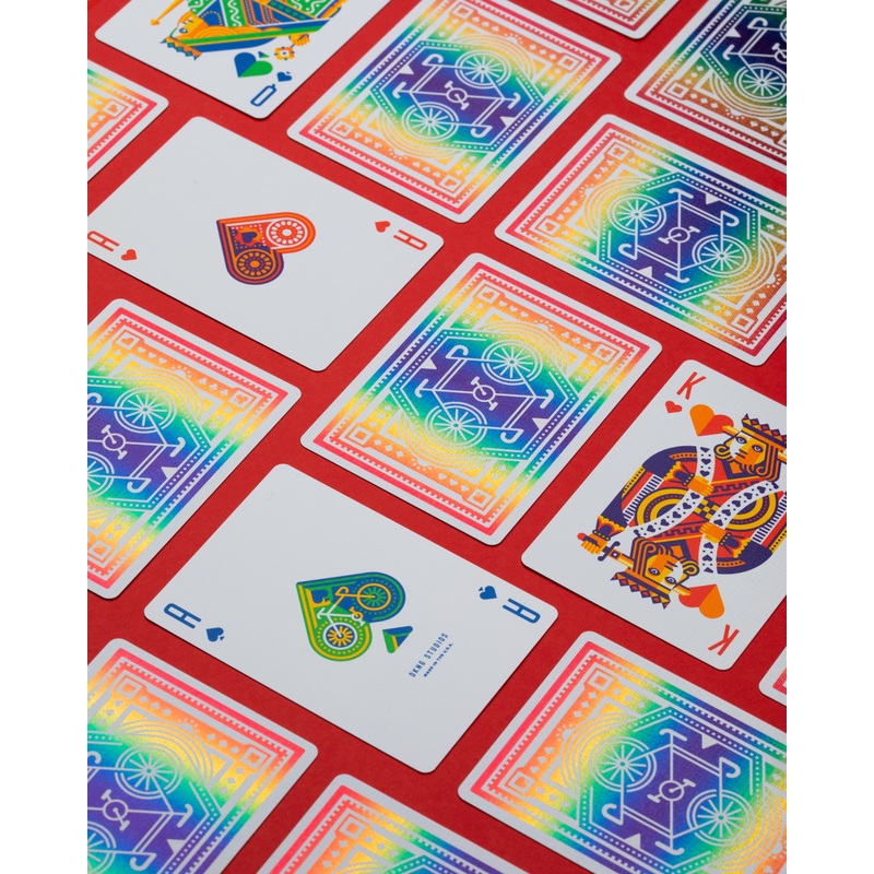 DKNG Rainbow Wheels Playing Cards Single Deck (Random Color Box)