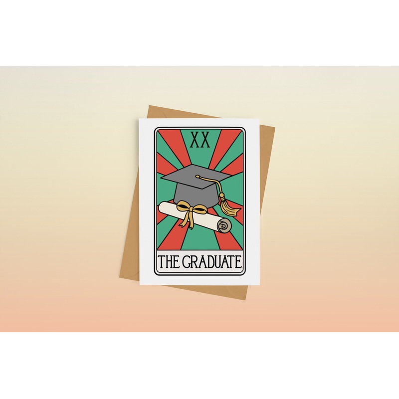 The Graduate Tarot Card Greeting Card Kraft