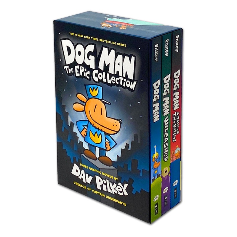 Dog Man The Epic Collection 3-Book Set (1-3) by Dav Pilkey  Bestselling Children’s Hardcover Comic Series | Adventure, Humor & Fun Graphic Novels