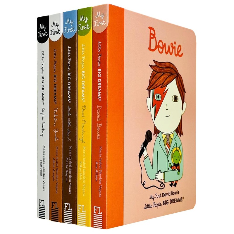 Little People Big Dreams 5 Books Set ( David Bowie, David Attenborough, Martin Luther, Mahatma Gandhi, Stephen Hawking)