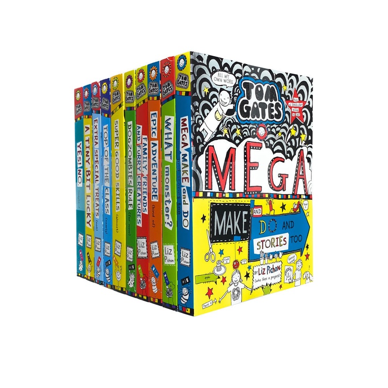 Tom Gates Series 2 & 3  10 Book Collection by Liz Pichon | Funny Children’s Books, School Life, Creativity, Adventure, Bestsellers, Kids Fiction