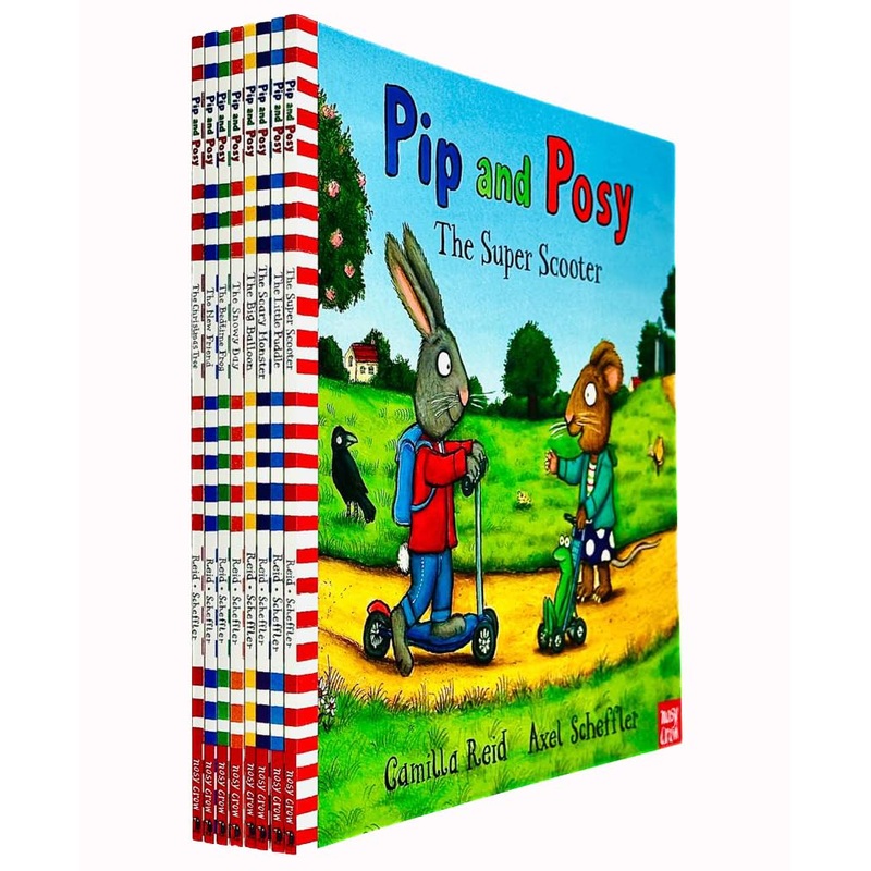 Pip and Posy Collection 8 Books Set by Axel Scheffler (The Super Scooter, The Little Puddle, The Scary Monster, The Big Balloon, The Snowy Day, The Bedtime Frog, The New Friend, The Christmas Tree)