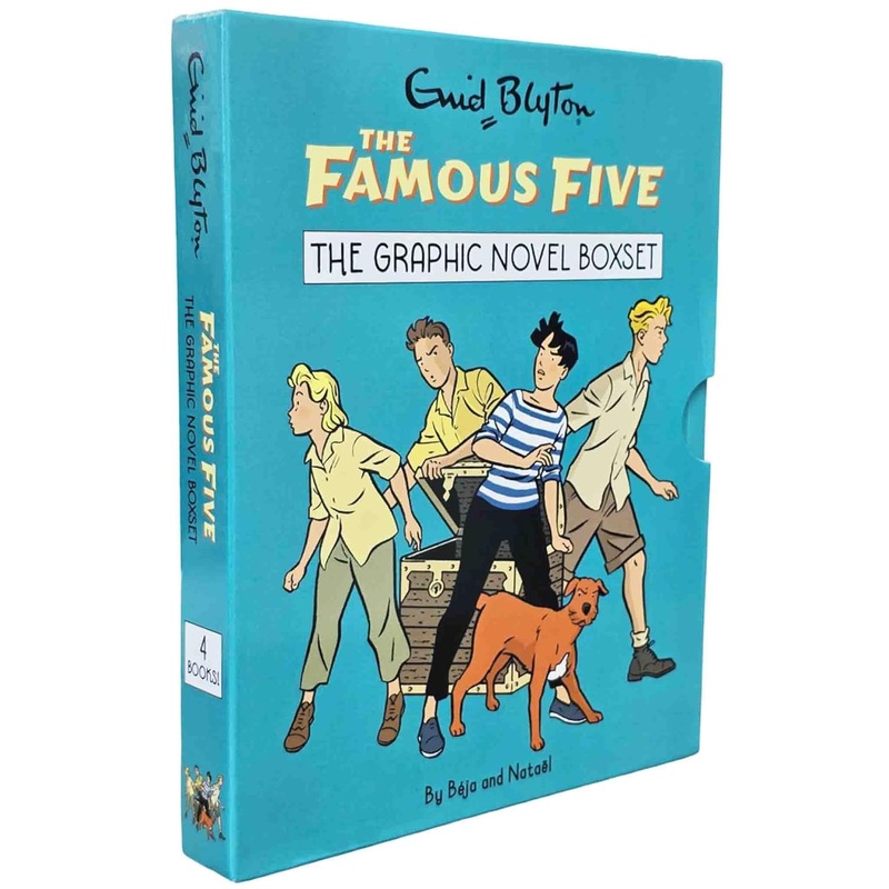 The Famous Five Graphic Novel 4 Books Collection Box Set By Enid Blyton(Five Go to Smuggler’s Top, Five Run Away Together, Five Run Adventuring Again & Five on a Treasure Island)