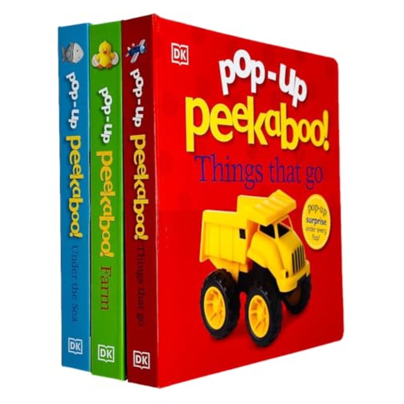 Pop-Up Peekaboo! 3 Book Collection by DK  Includes Things That Go, Under The Sea & Farm | Interactive Pop-Up Baby Books, Fun Learning for Toddlers