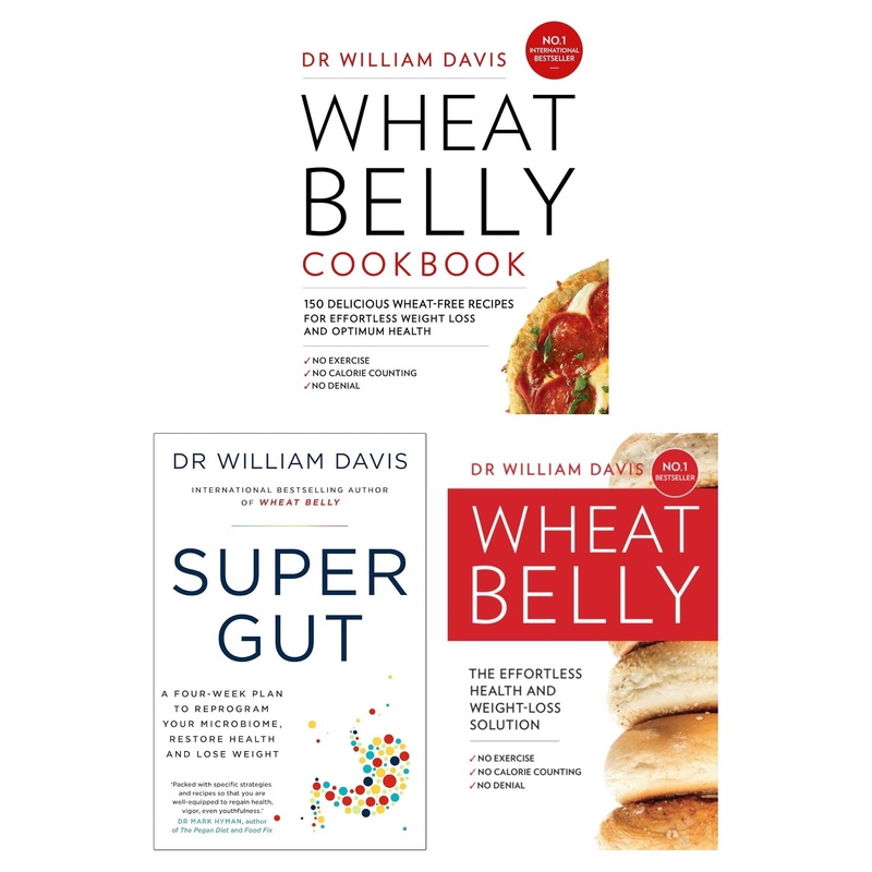 Super Gut, Wheat Belly, Wheat Belly Cookbook Collection 3 Books Set by Dr William Davis