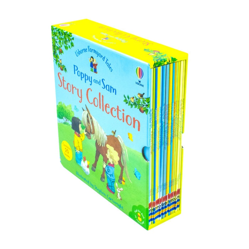 Usborne Farmyard Tales Poppy and Sam Series 20 Books Collection Box Set By Heather Amery (The Hungry Donkey, Camping Out, Tractor in Trouble & More)