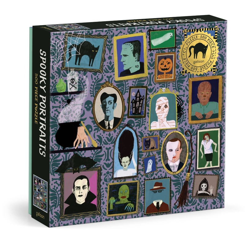 Galison: Spooky Portraits 500 Piece Foil Puzzle