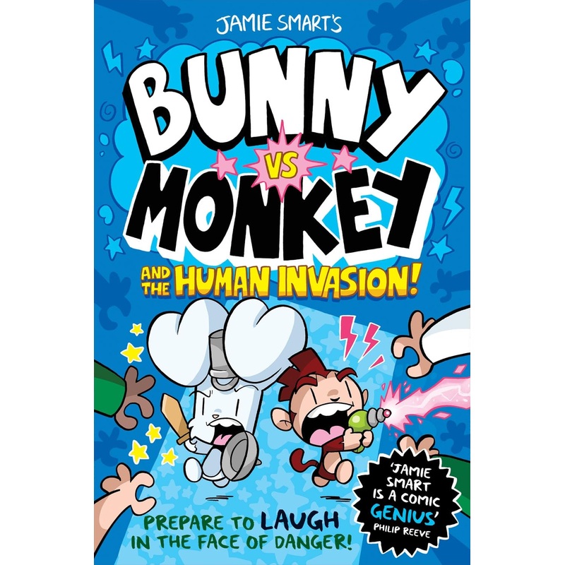 Bunny vs Monkey The Human Invasion Book Funny Kids Comic by Jamie Smart from the Phoenix Comic Series for Ages 7 to 12