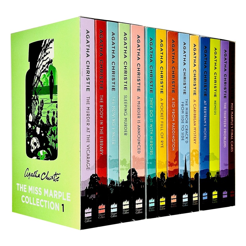 Miss Marple Complete Mysteries Series Books 1 – 14 Collection Set by Agatha Christie (The Murder at the Vicarage, At Bertrams Hotel, Nemesis, Thirteen Problems & Miss Marple’s Final Cases & More)