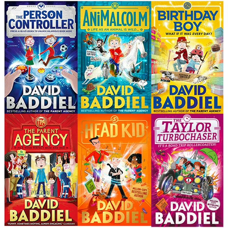 David Baddiel 6-Book Collection Set | The Parent Agency, AniMalcolm, Birthday Boy & More | Funny Kids Fiction, Adventure, Reading Fun for Ages 912+