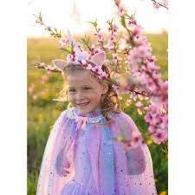 Rainbow Unicorn Cape with Headband, 4-6