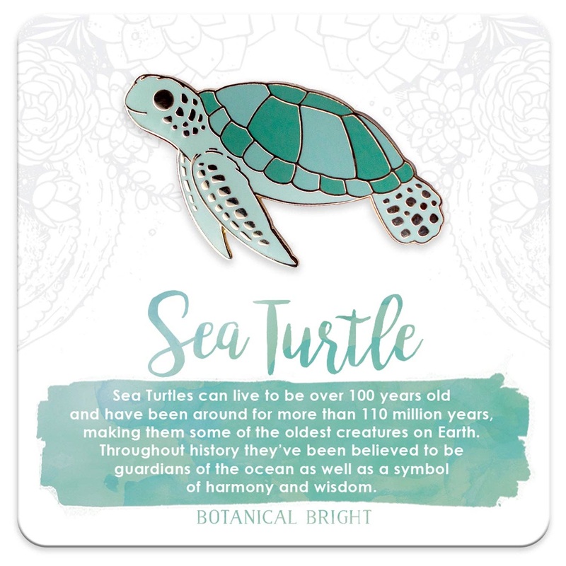 Botanical Bright – Sea Turtle Enamel Pin