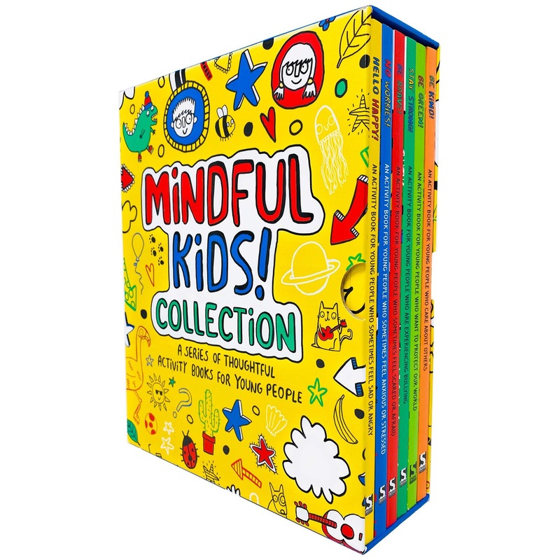 Mindful Kids 6 Books Collection Activity Box Set – Hello Happy No Worries Be Brave Stay Strong Be ..