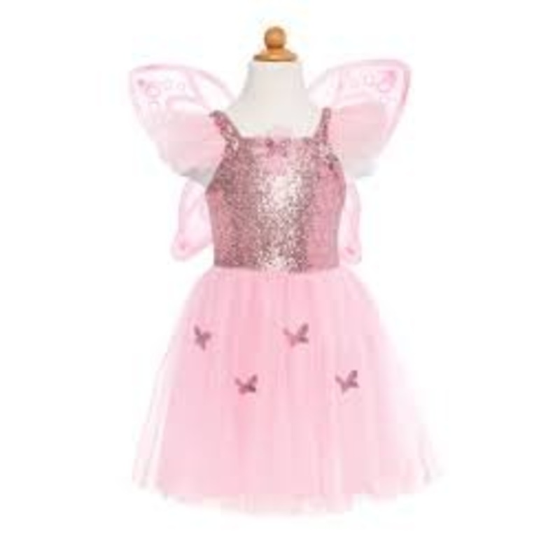 Pink Sequins Butterfly Dress/Wings