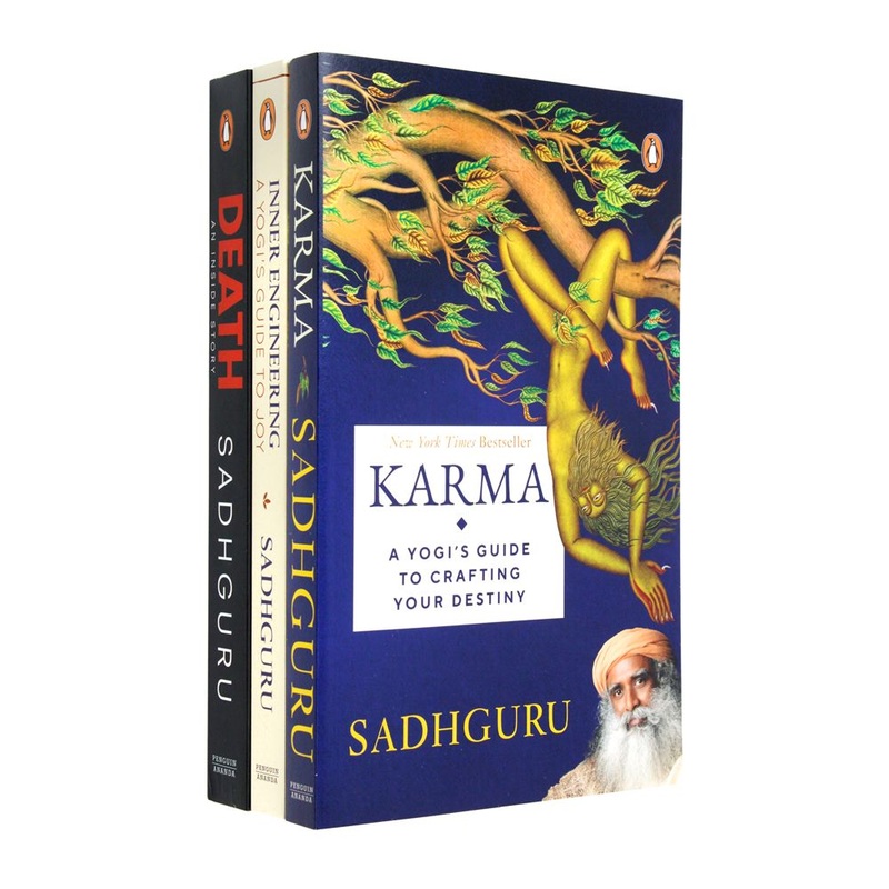 Sadhguru: A Yogi’s Guide 3 Books Collection Set  Inner Engineering, Karma & Death  Spiritual Growth, Wisdom, and Self-Discovery