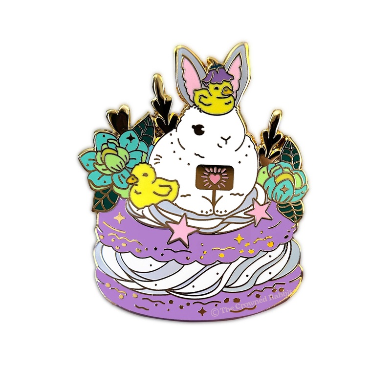 The Crowned Rabbit – Macaron Bunny Enamel Pin