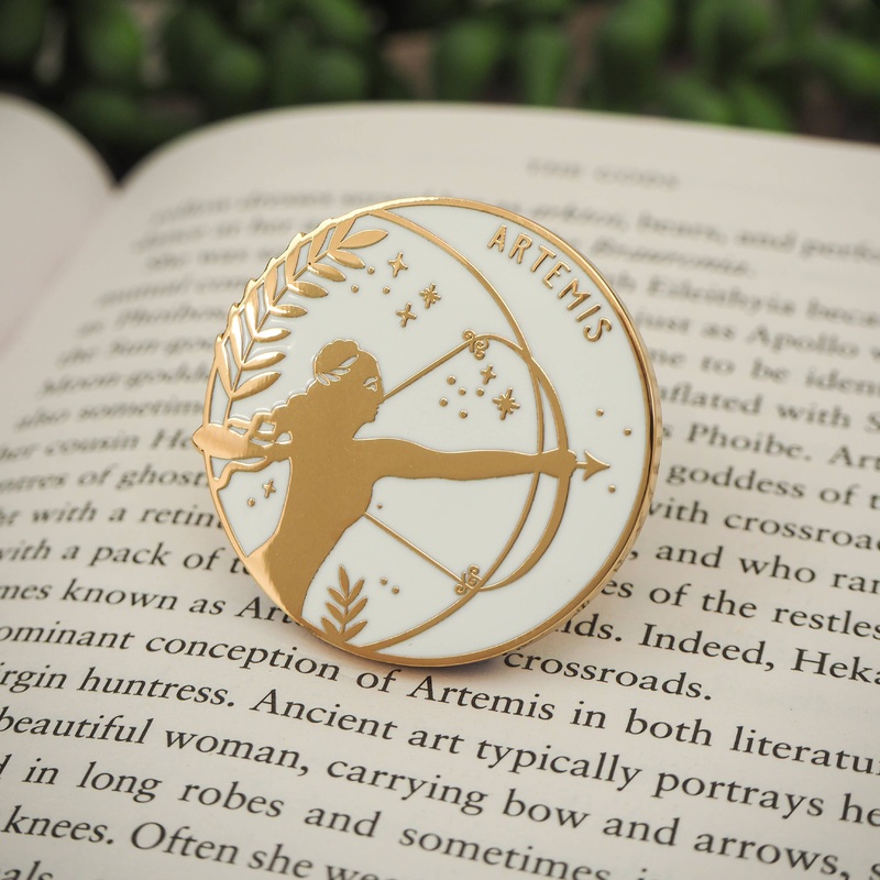 LiteraryEmporium – Artemis Enamel Pin Badge – Greek Mythology Collection