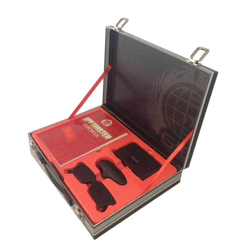 Spy Master Briefcase Black Spy kit – Secret agent mission handbook with top spy gear and gadget surveilance