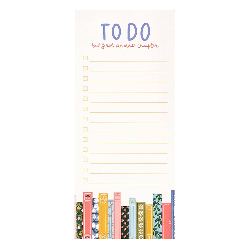 But First Another Chapter Bookshelf To-Do 4×9 Notepad