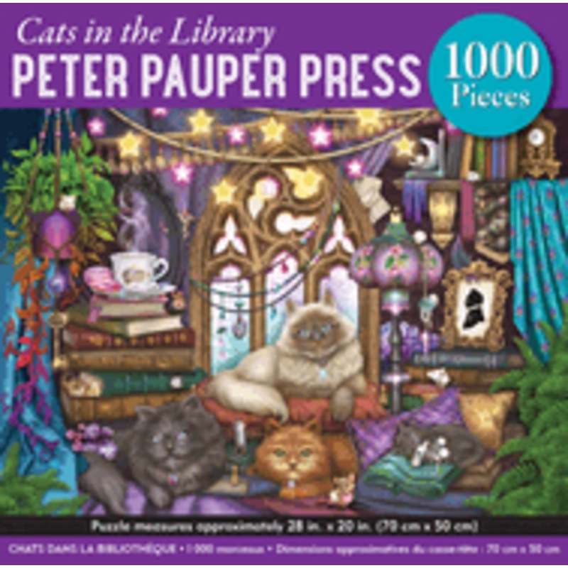 Cats in the Library 1000-Piece Jigsaw Puzzle