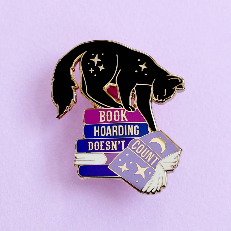 Glitter Punk – Book Hoarding Doesnt Count Enamel Pin
