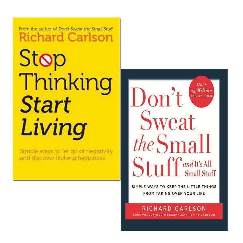 Richard Carlson 2 Books Collection Set Don’t Sweat the Small Stuff, Stop Think..
