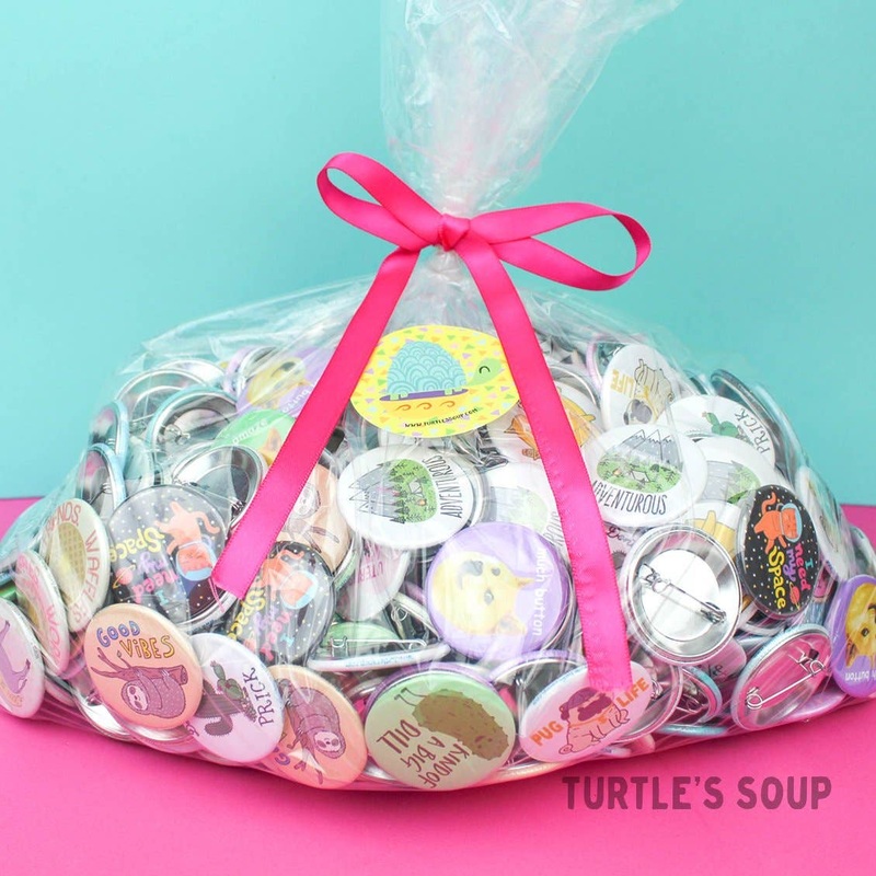Turtle’s Soup – Grab and Go – Pinback Buttons (100 count)