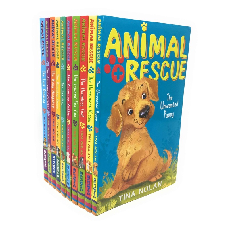 Animal Rescue stories 10 Books Set Collection by Tina Nolan – Adorable Puppy family, friendship, kindness, adventure Tales for Kids 3+ Years paperback