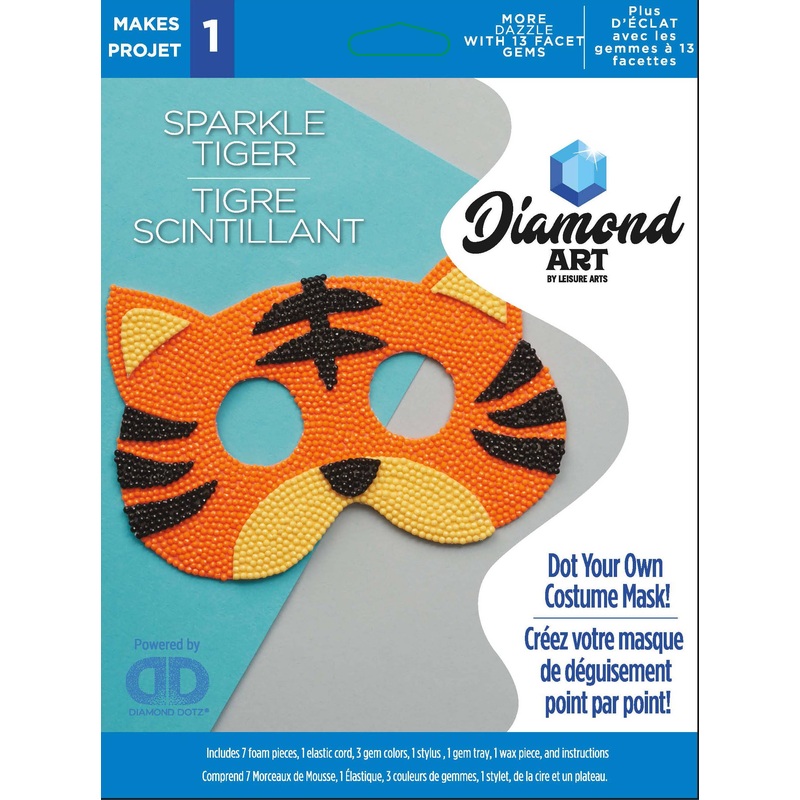 Diamond Arts-Sparkle Mask -Tiger