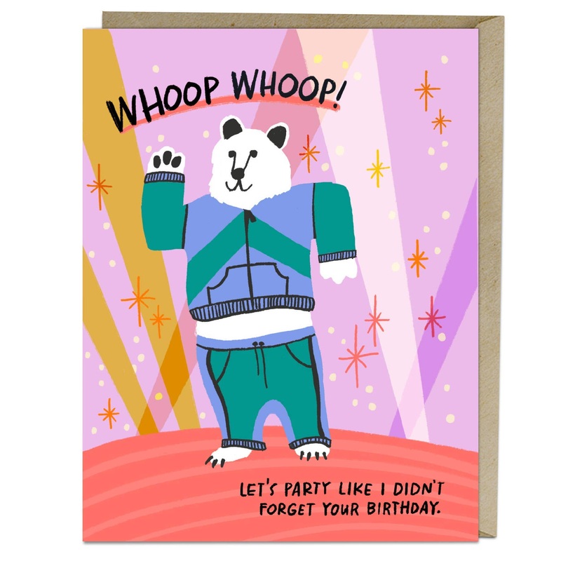 Whoop Whoop Belated Birthday Card