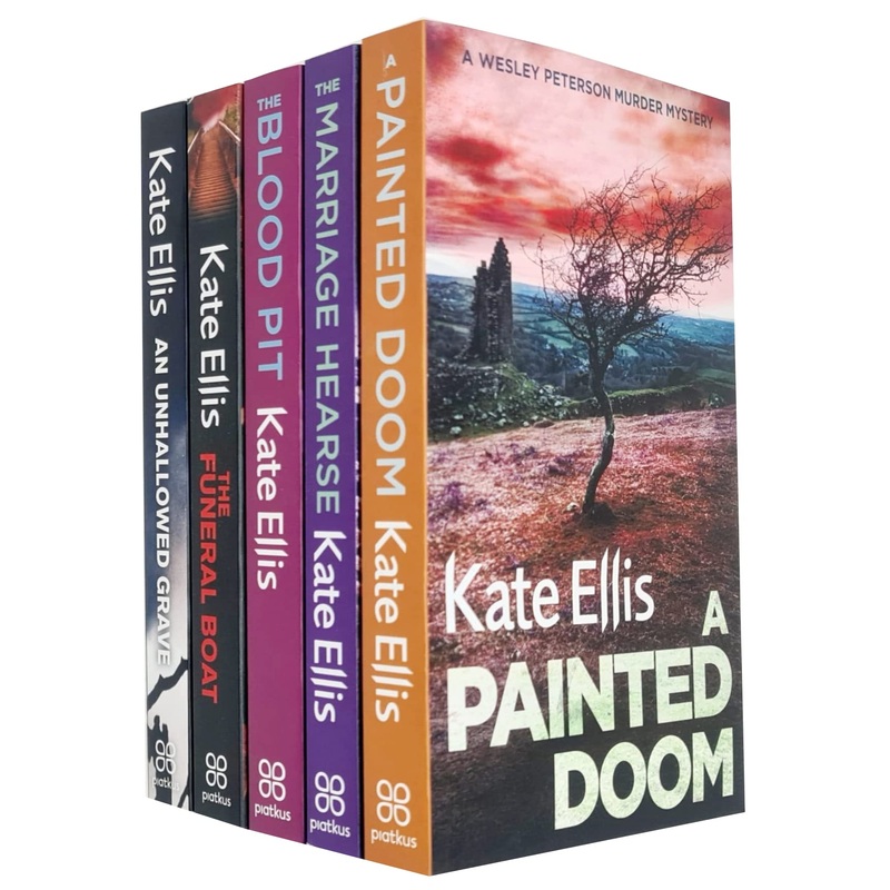 Kate Ellis Collection 5 Books Set (A Painted Doom, The Marriage Hearse, The Blood Pit, The Funeral Boat, An Unhallowed Grave)